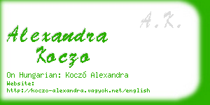 alexandra koczo business card